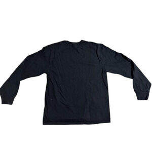 Jerzees plain black long sleeve shirt, size medium